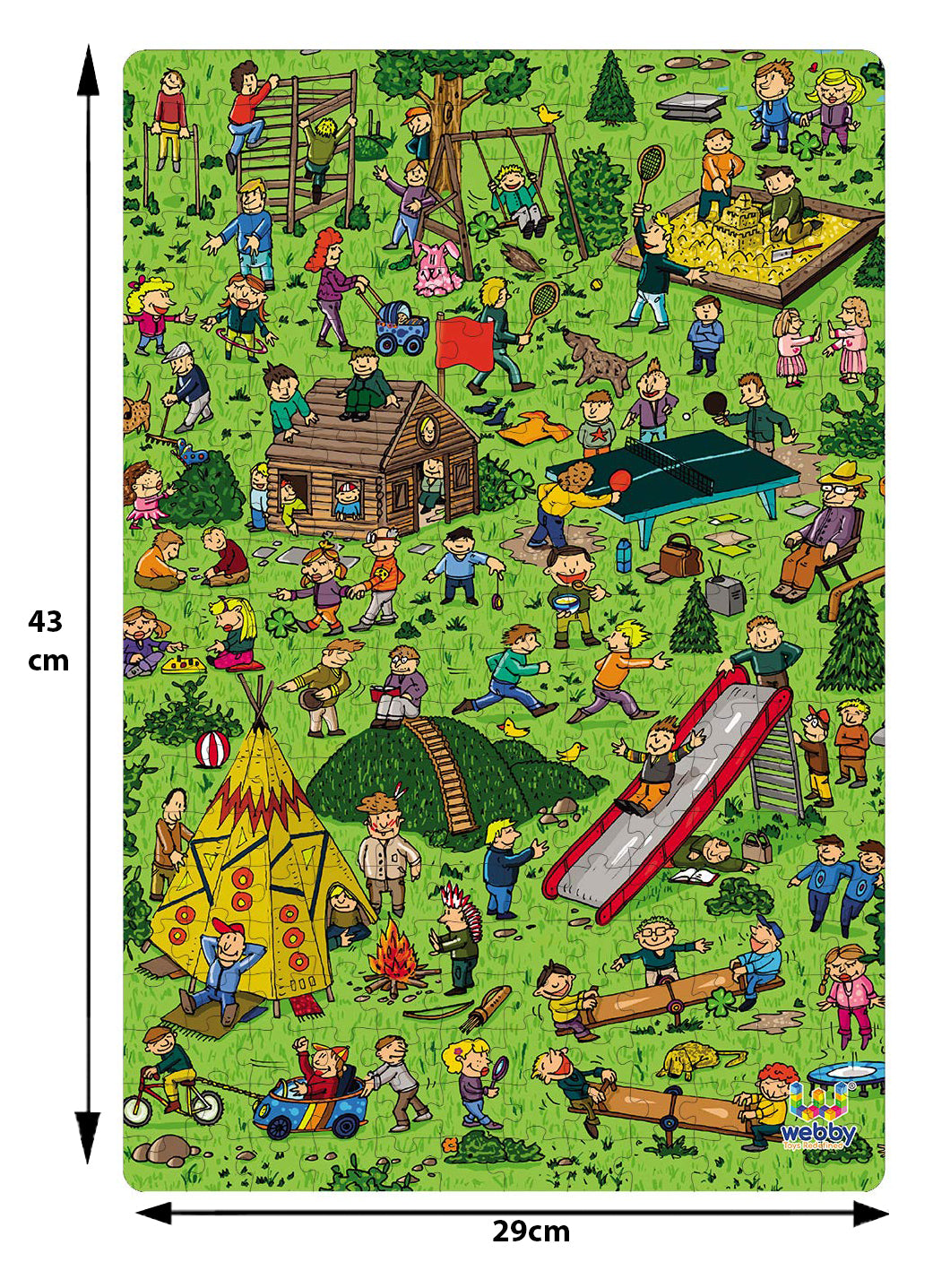 Webby City Park Illustration Jigsaw Puzzle, 252 pieces