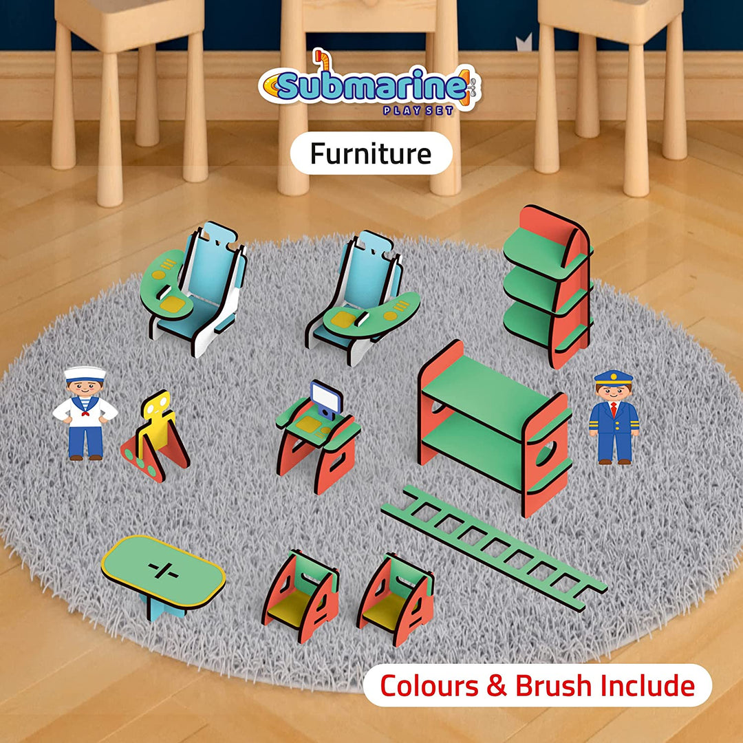 Webby DIY Submarine Wooden Playset Doll House