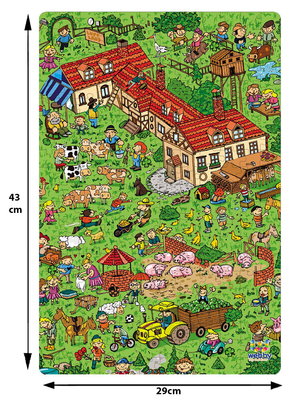 Webby Countryside Illustration Jigsaw Puzzle, 252 pieces