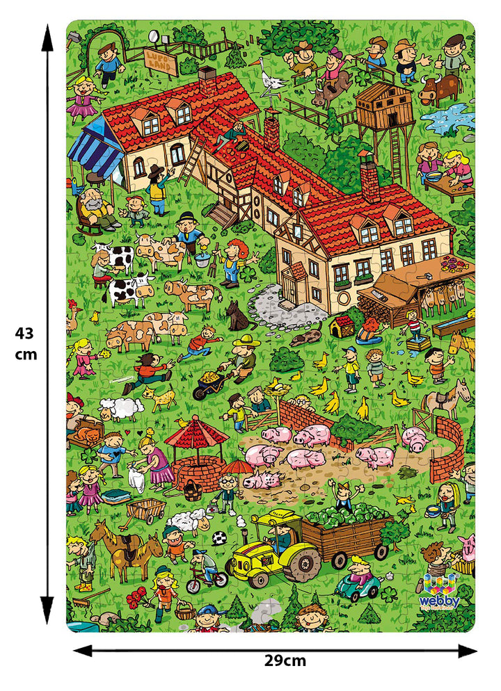 Webby Countryside Illustration Jigsaw Puzzle, 252 pieces