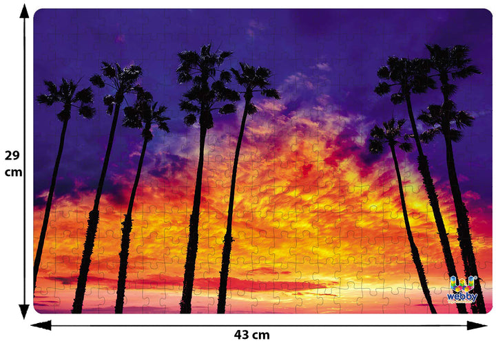Webby Sunset at Beach Jigsaw Puzzle, 252 pieces