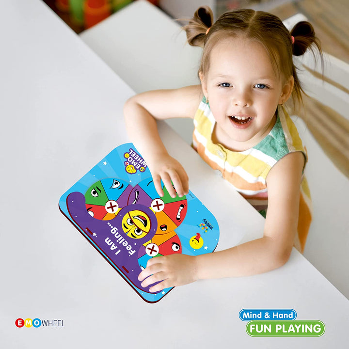 Webby Wooden Emotion Wheel toy for kids