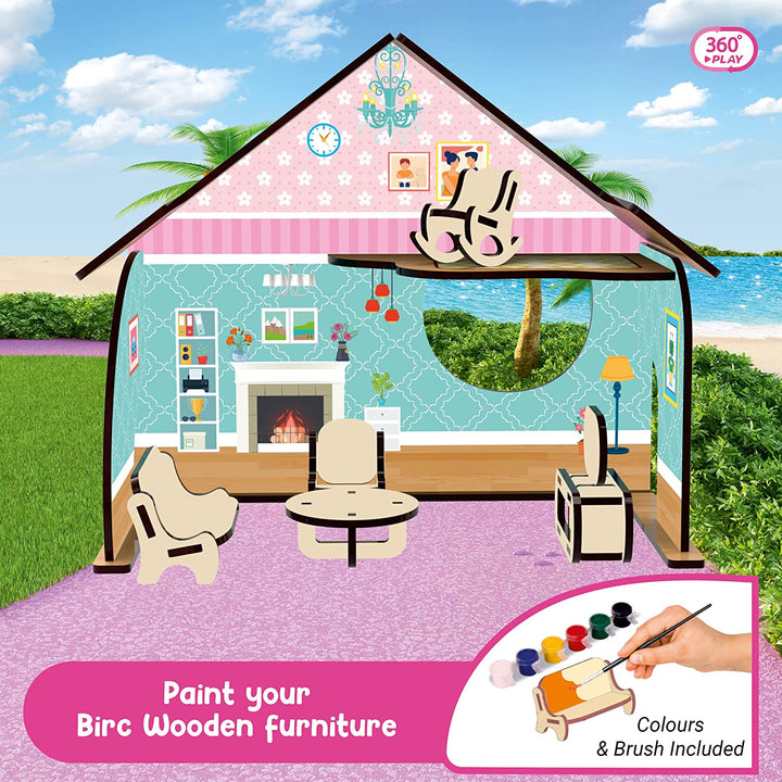 Webby Dream Girl Beach House Wooden Doll House
