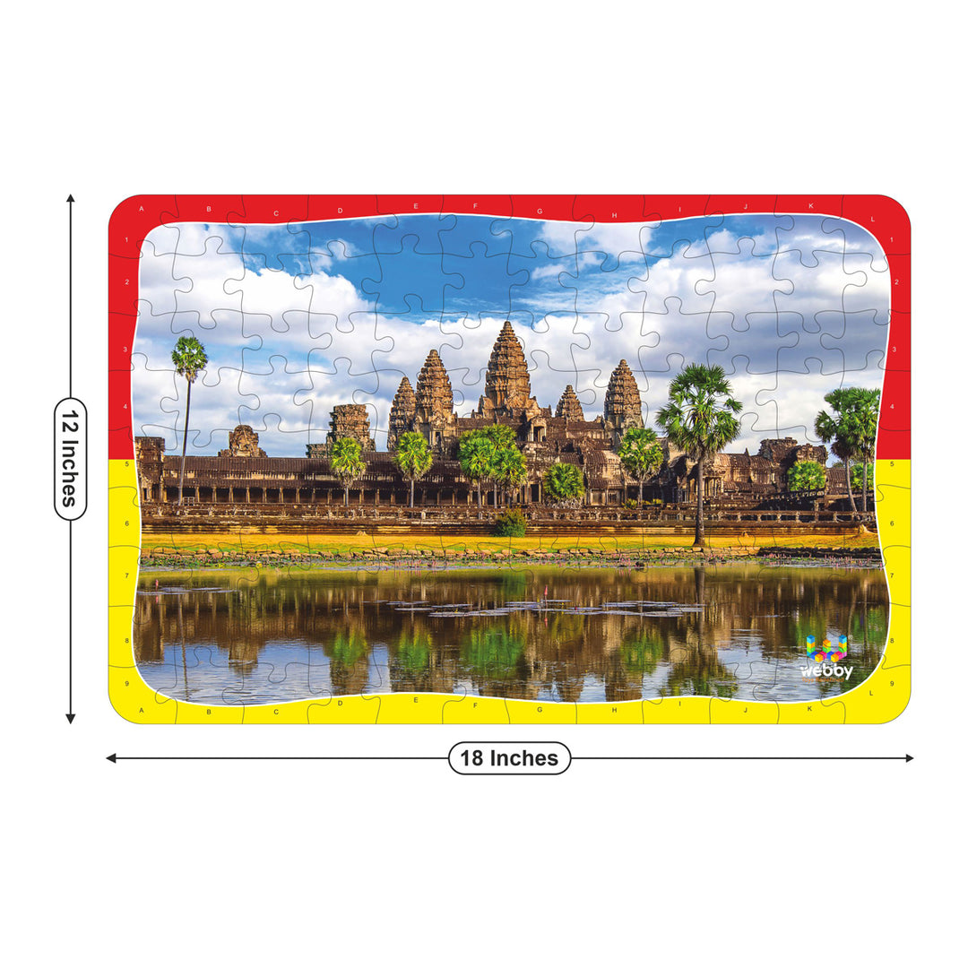 Webby Angkor Wat Temple Wooden Jigsaw Puzzle, 108 Pieces