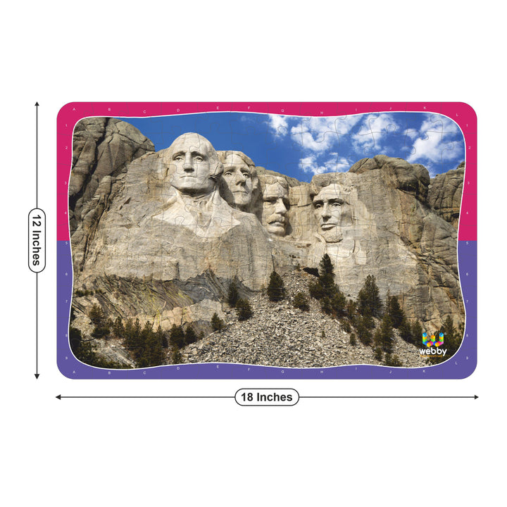 Webby Mount Rushmore Wooden Jigsaw Puzzle, 108 Pieces
