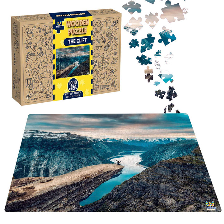 Webby The Cliff Wooden Jigsaw Puzzle, 1000 Pieces