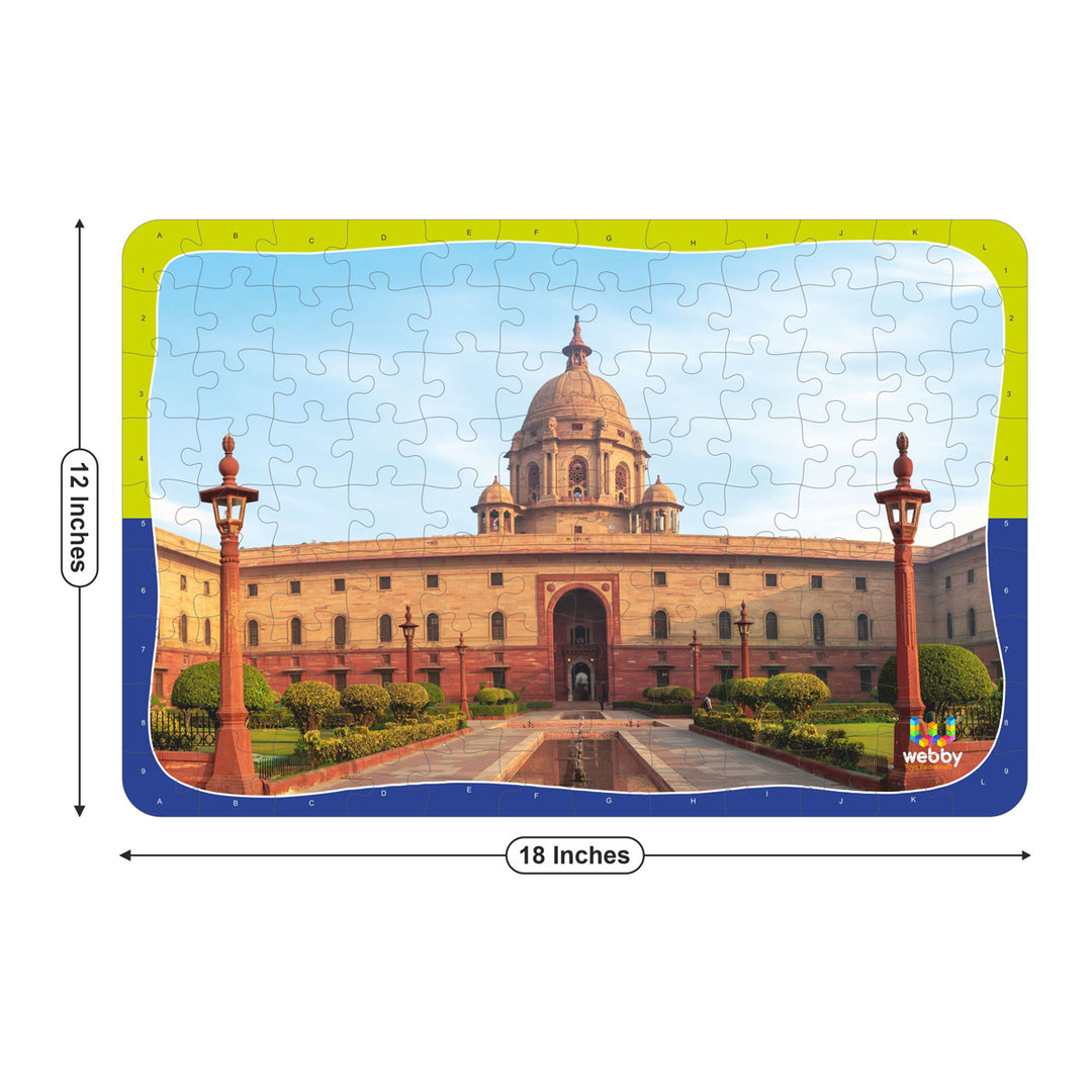 Webby Rashtrapati Bhawan Wooden Jigsaw Puzzle, 108 Pieces, Multicolor