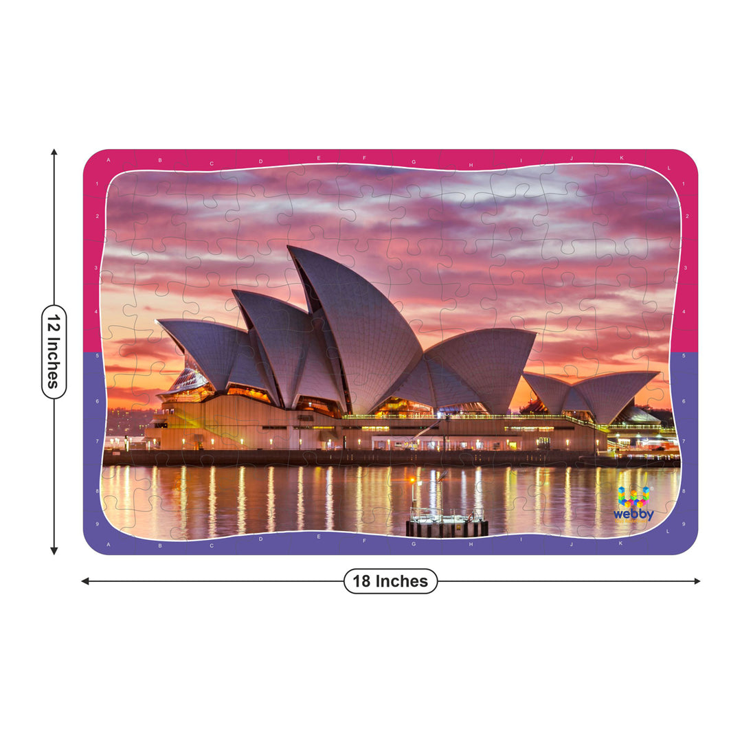 Webby Opera House Wooden Jigsaw Puzzle, 108 Pieces
