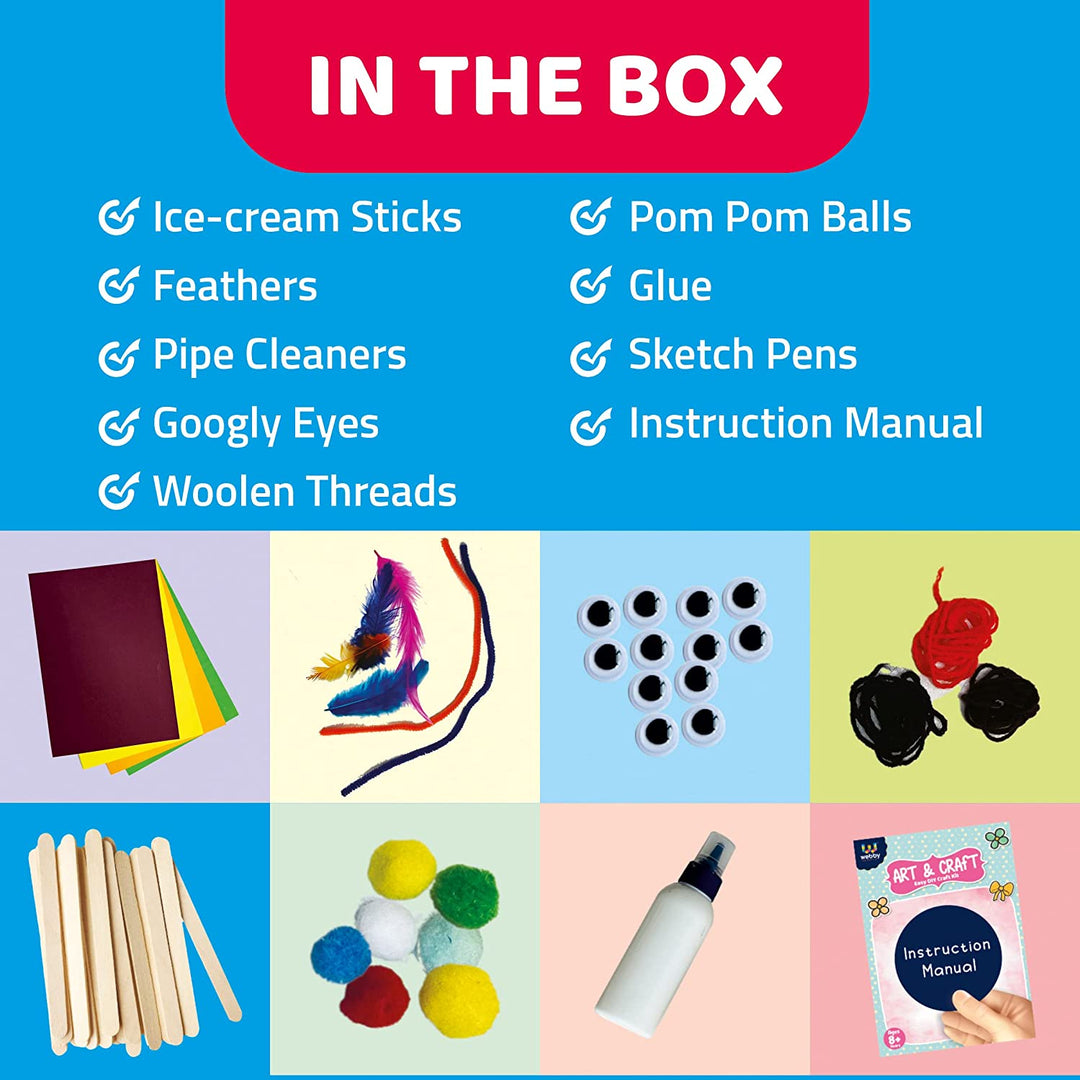 Webby DIY Art and Craft Finger Puppet Activity Kit