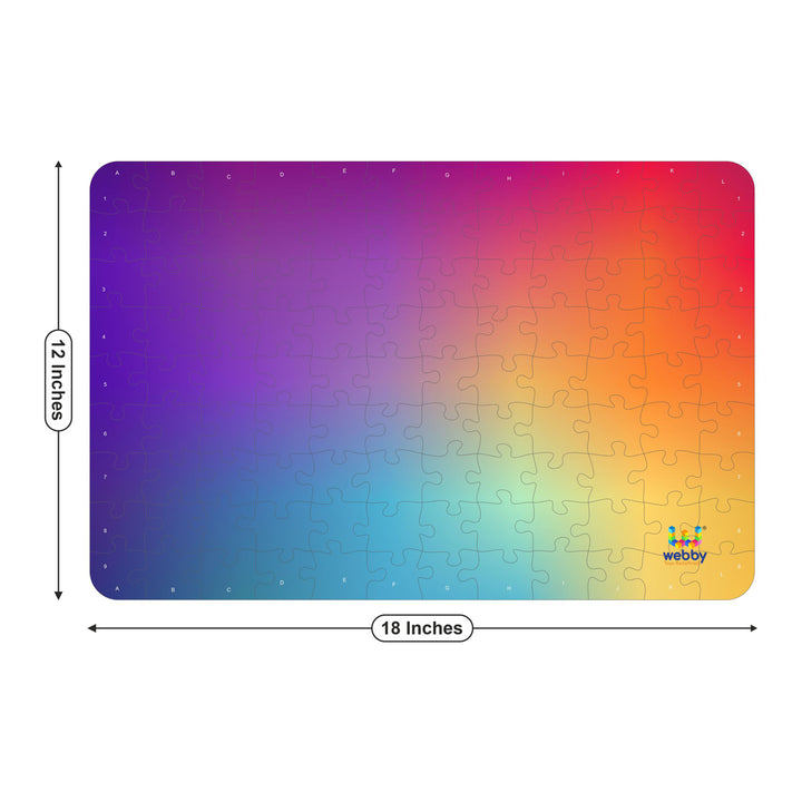 Webby Gradient Multicolor Wooden Jigsaw Puzzle, 108 Pieces