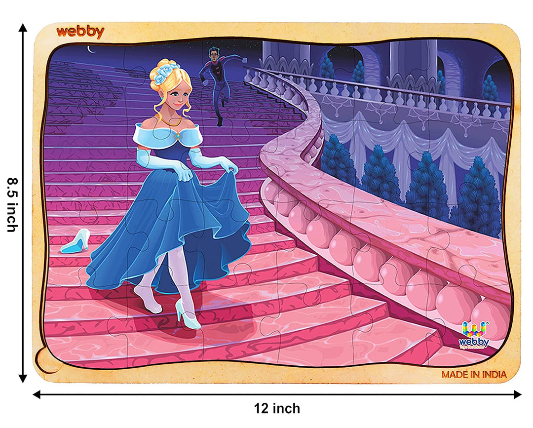 Webby The Cinderella Wooden Jigsaw Puzzle, 24pcs, Multicolor