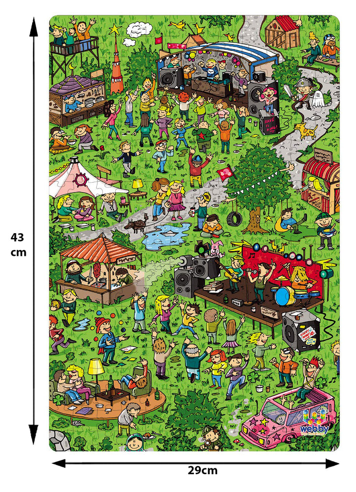 Webby Local Festival Illustration Wooden Jigsaw Puzzle, 252 pieces