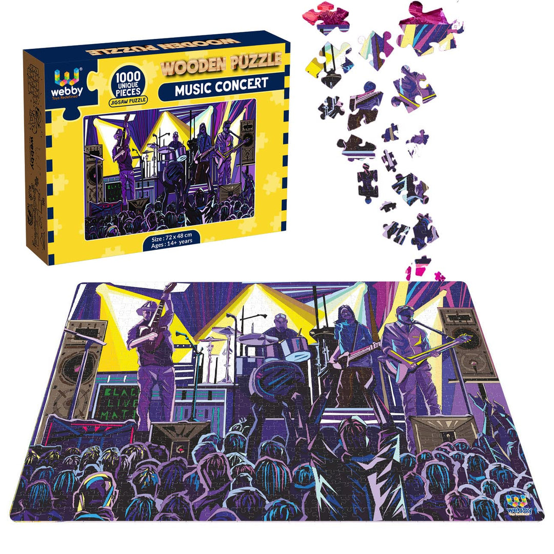Webby Music Concert Wooden Puzzle, 1000 Pieces