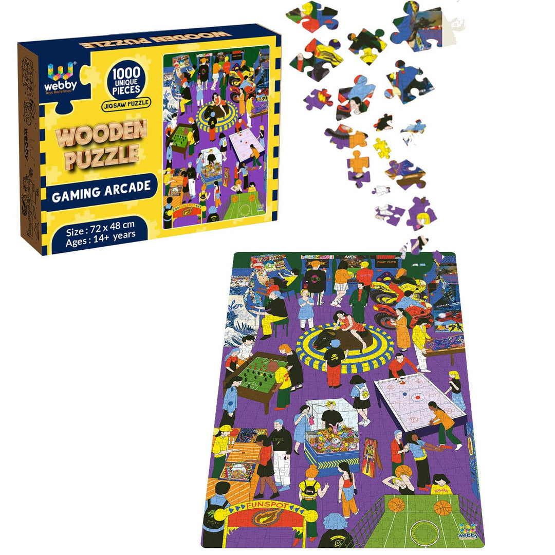 Webby Gaming Arcade Wooden Puzzle, 1000 Pieces