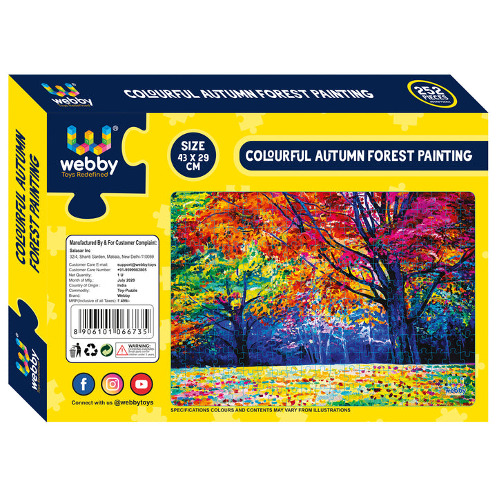 Webby Colourful Autumn Forest Painting Jigsaw Puzzle, 252 pieces