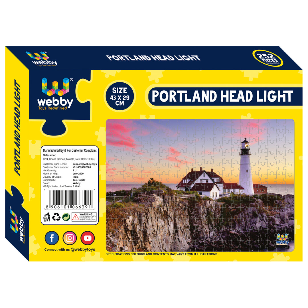 Webby Portland Head Light Jigsaw Puzzle, 252 pieces
