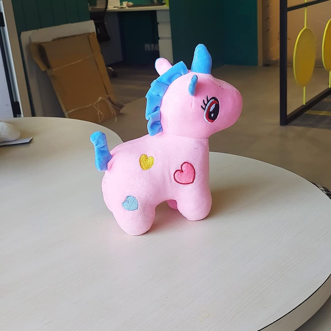 Webby Standing Unicorn Teddy Plush Soft Toy, 25CM (Pink)