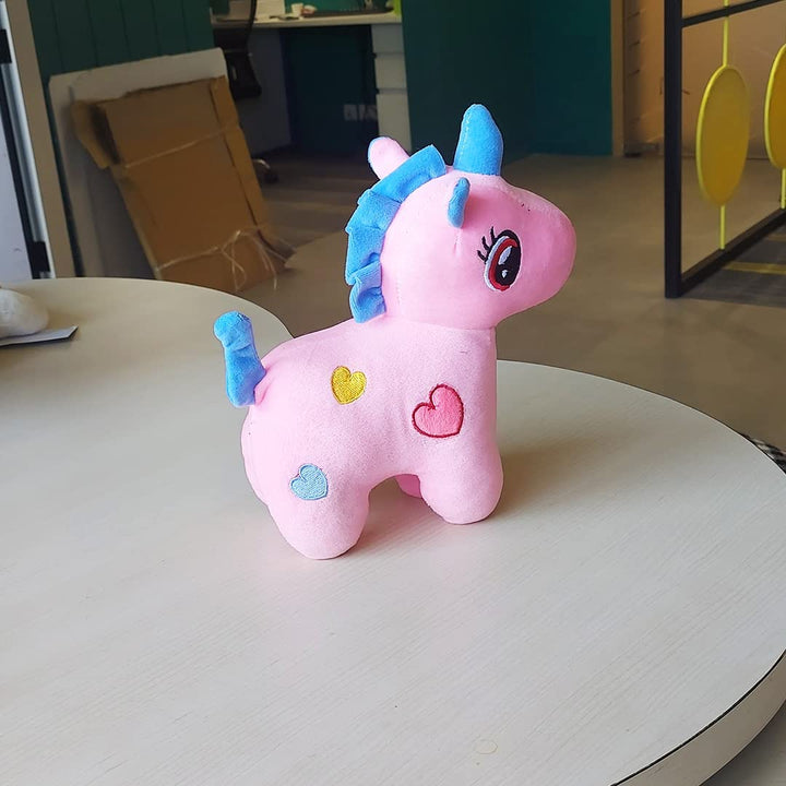 Webby Standing Unicorn Teddy Plush Soft Toy, 25CM (Pink)
