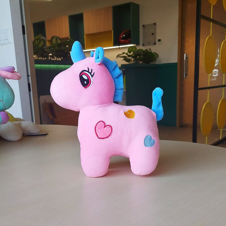 Webby Standing Unicorn Teddy Plush Soft Toy, 25CM (Pink)
