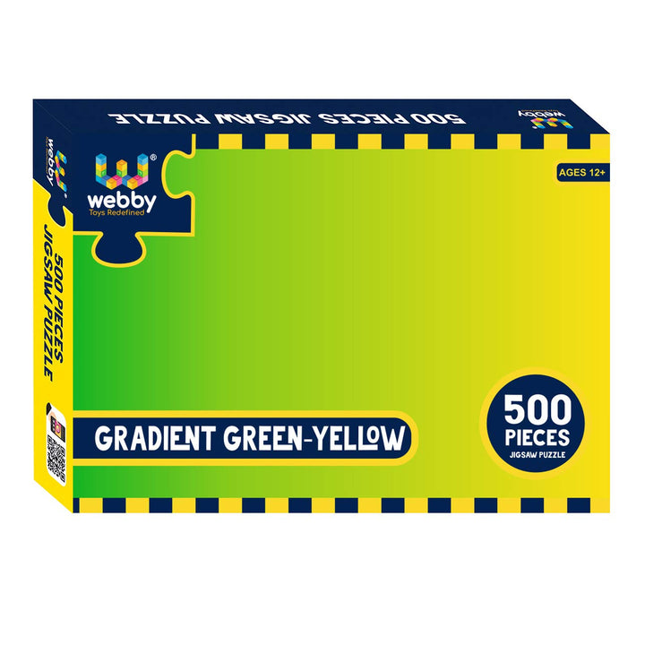 Webby Gradient Green-Yellow Wooden Jigsaw Puzzle, 500 pieces