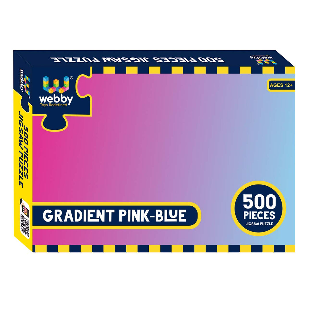 Webby Gradient Pink-Blue Wooden Jigsaw Puzzle, 500 pieces