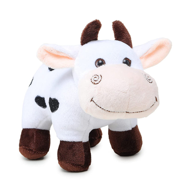 Webby Plush Adorable Standing Cow with Smiling Face