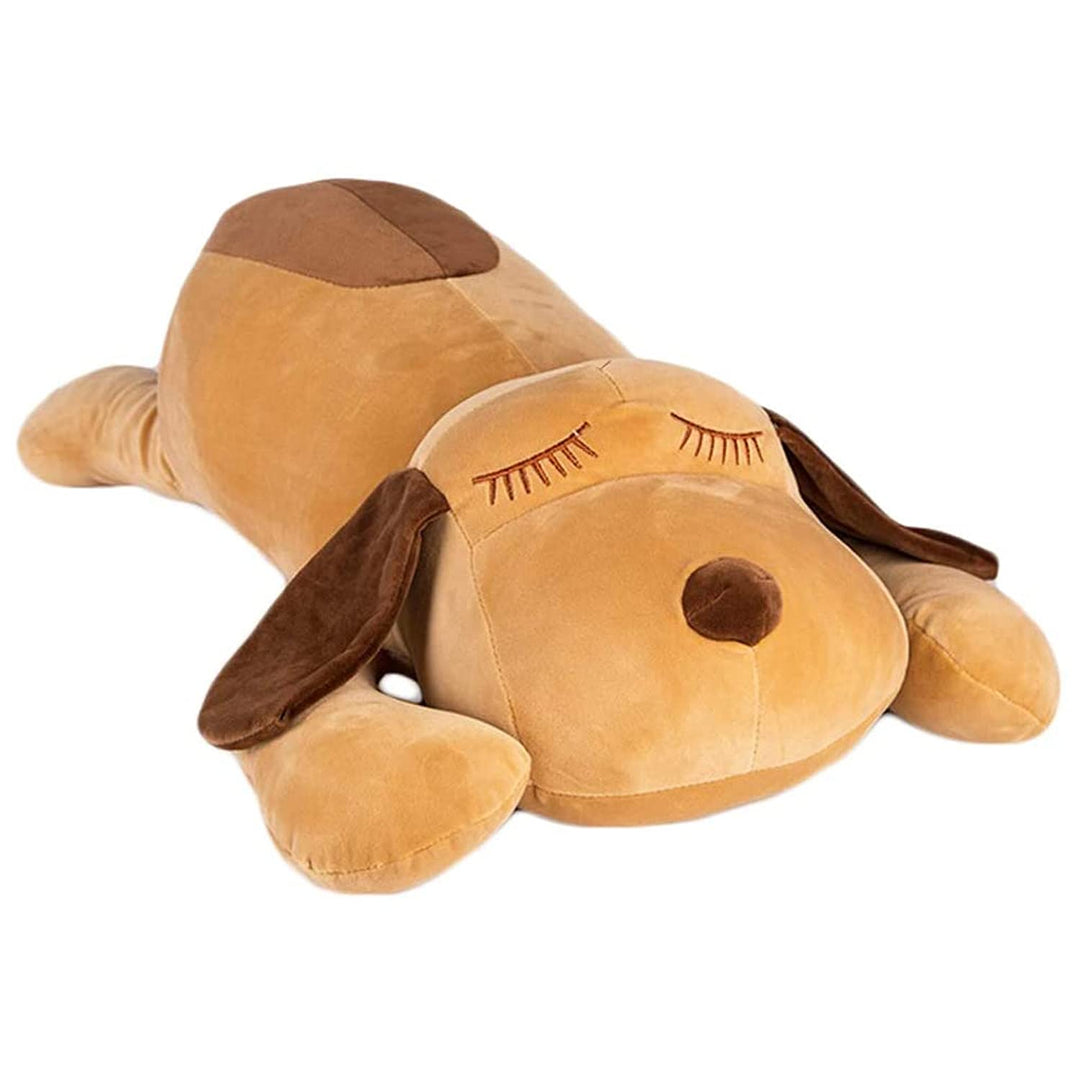 Webby Premium Soft Sleeping Dog Hugging Pillow Soft Toys 48 CM, Brown