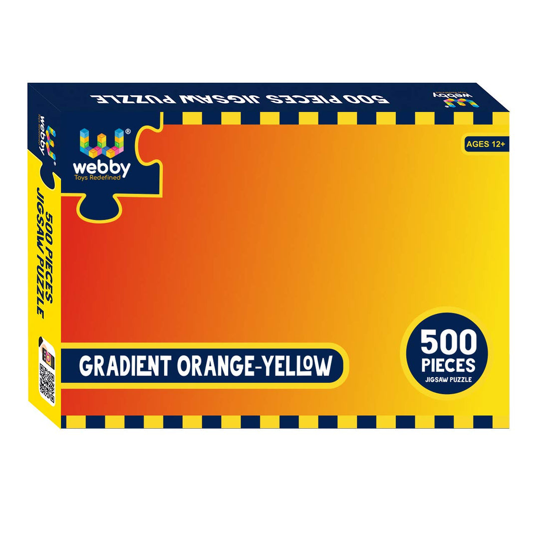 Webby Gradient Orange-Yellow Wooden Jigsaw Puzzle, 500 pieces