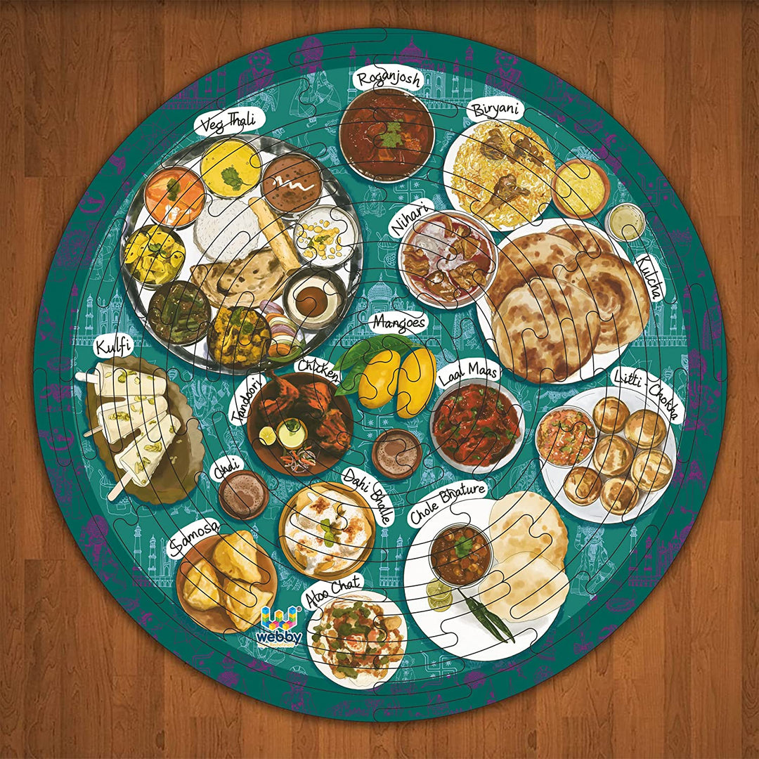 Webby Noozles Food Wooden Puzzle, 70 Pcs