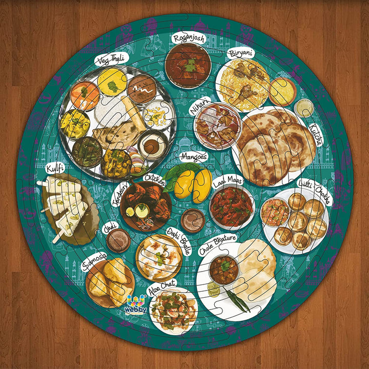 Webby Noozles Food Wooden Puzzle, 70 Pcs