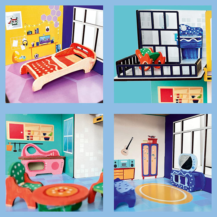 Webby DIY Play Town Wooden Doll House