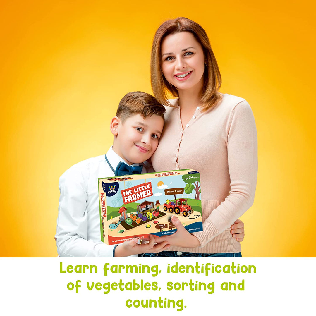 Webby Wooden The Little Farmer Game with Wholesome Farm Set