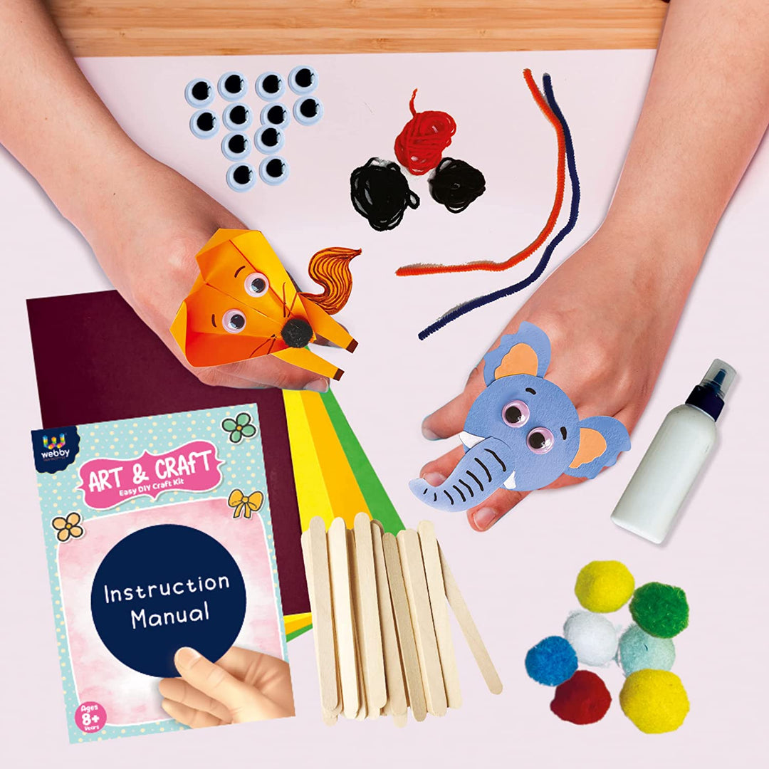 Kids Sewing Crafts for Kids , Easy Puppet Making Kit, Felt Crafts