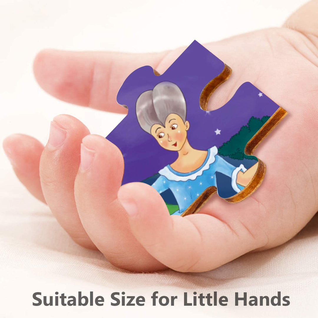 Webby 4 in 1 Wooden Cinderella Puzzle Toy, 36 Pcs