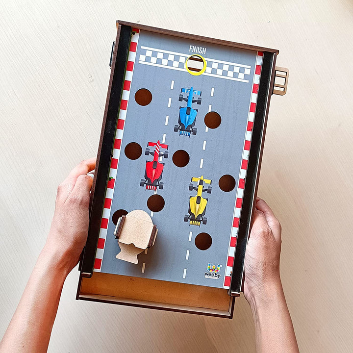 Webby DIY Wooden Marble Zig Zag Game with 4 Themes