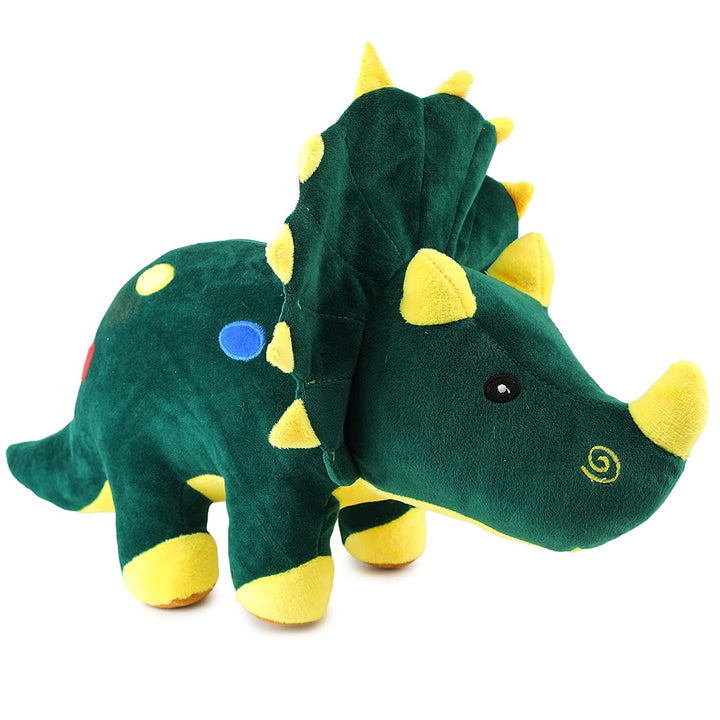 Webby Plush Adorable Dinosaur with Horns and Frill, Stuffed Soft, 50CM (Green)