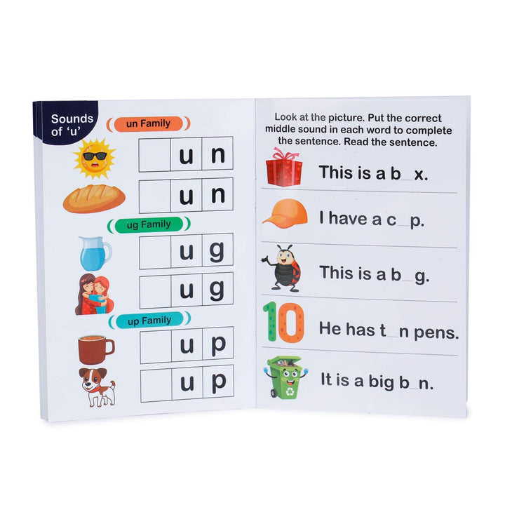 Webby Learn Words with Vowels Jigsaw Puzzle with Activity Book, 90 Pcs