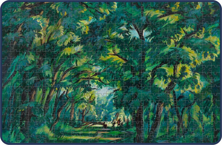 Webby City Park Painting by Tibor Boromisza Wooden Jigsaw Puzzle, 500 pieces