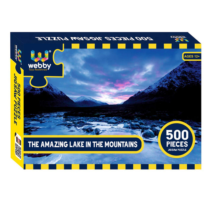 Webby The Amazing Lake in the Mountains Wooden Jigsaw Puzzle, 500 pieces