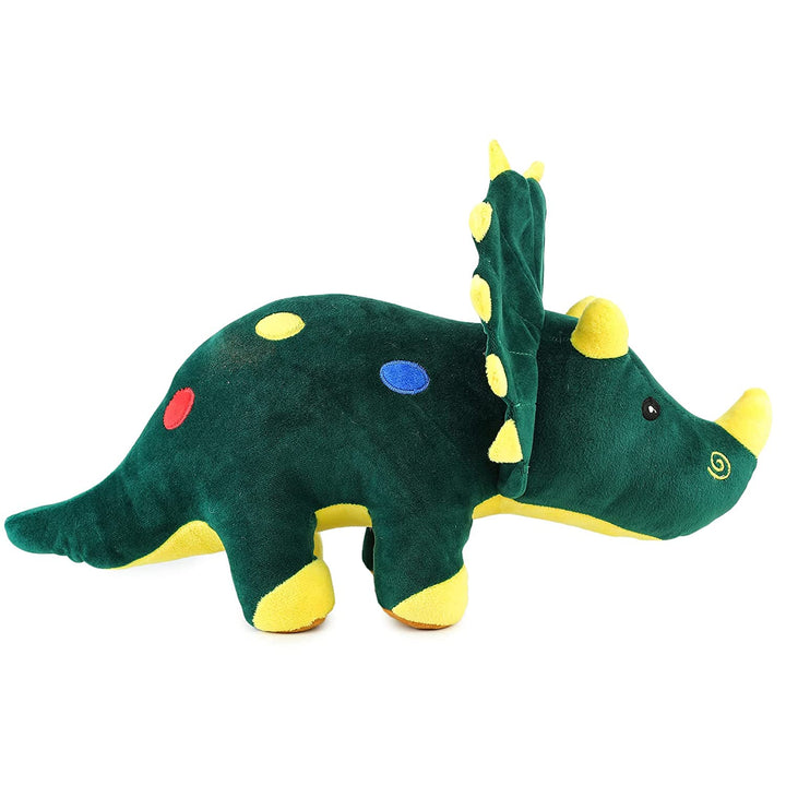 Webby Plush Adorable Dinosaur with Horns and Frill, Stuffed Soft, 50CM (Green)