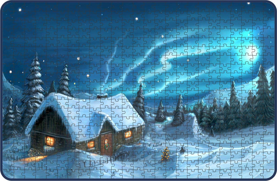 Webby Snowy Winter House Wooden Jigsaw Puzzle, 500 pieces