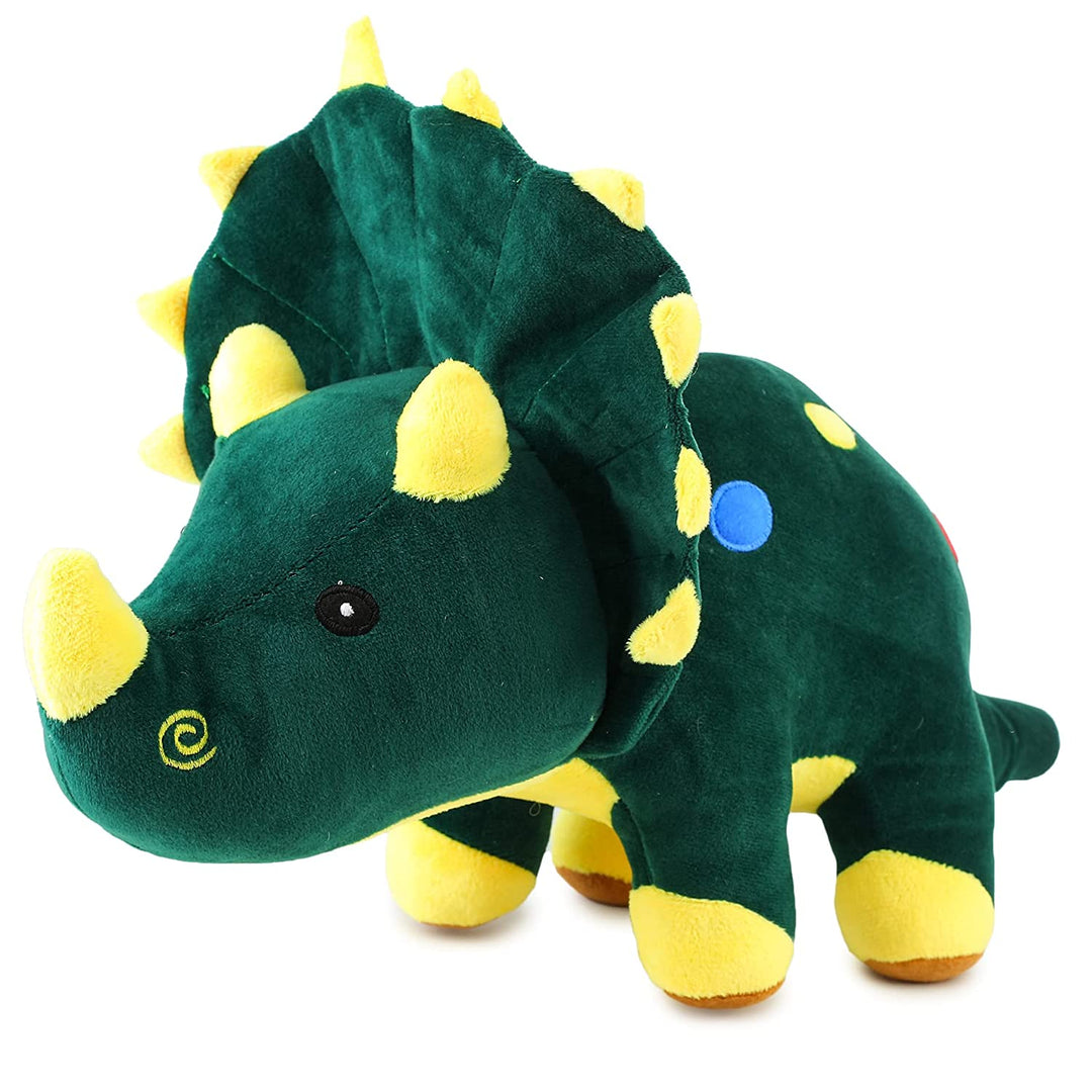 Webby Plush Adorable Dinosaur with Horns and Frill, Stuffed Soft, 50CM (Green)