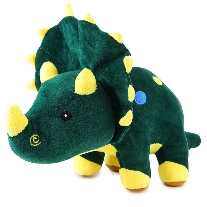 Webby Plush Adorable Dinosaur with Horns and Frill, Stuffed Soft, 50CM (Green)