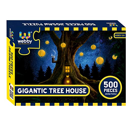 Webby Gigantic Tree House Wooden Jigsaw Puzzle, 500 pieces