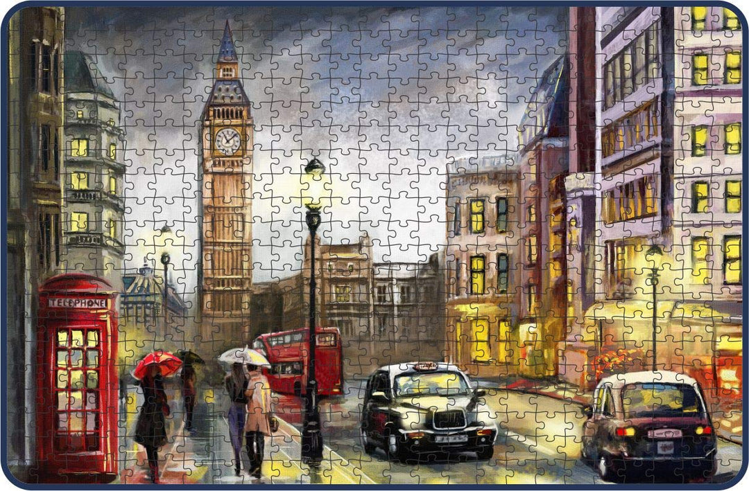 Webby The London Street Painting Wooden Jigsaw Puzzle, 500 pieces