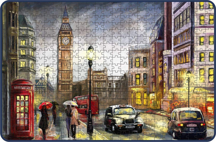 Webby The London Street Painting Wooden Jigsaw Puzzle, 500 pieces