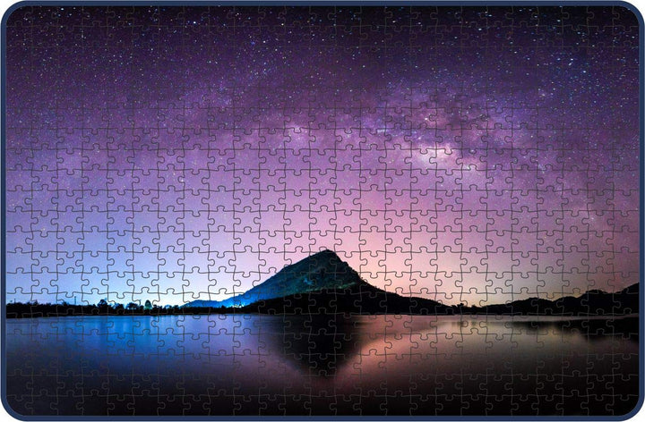 Webby The Milky Way Galaxy over the Mountain Wooden Jigsaw Puzzle, 500 pieces