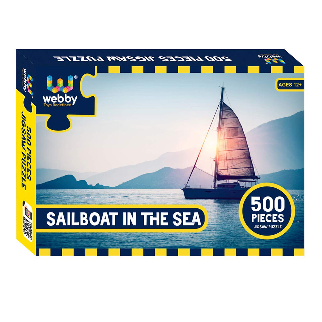 Webby Sailboat in the Sea Wooden Jigsaw Puzzle, 500 pieces