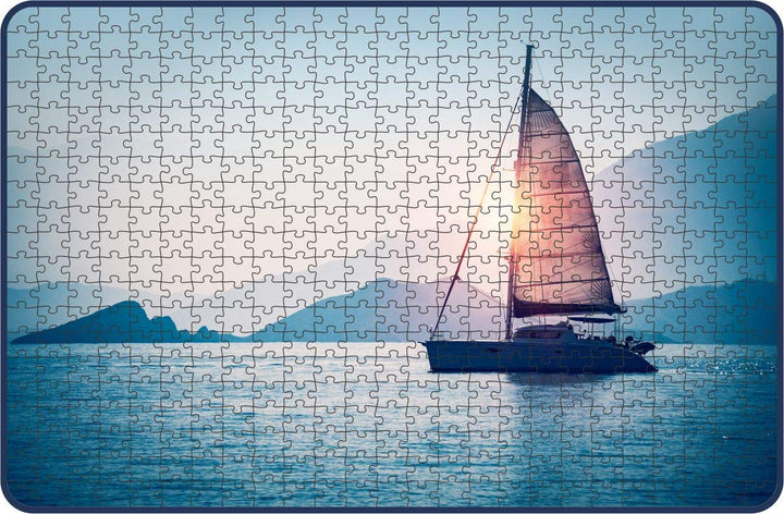 Webby Sailboat in the Sea Wooden Jigsaw Puzzle, 500 pieces
