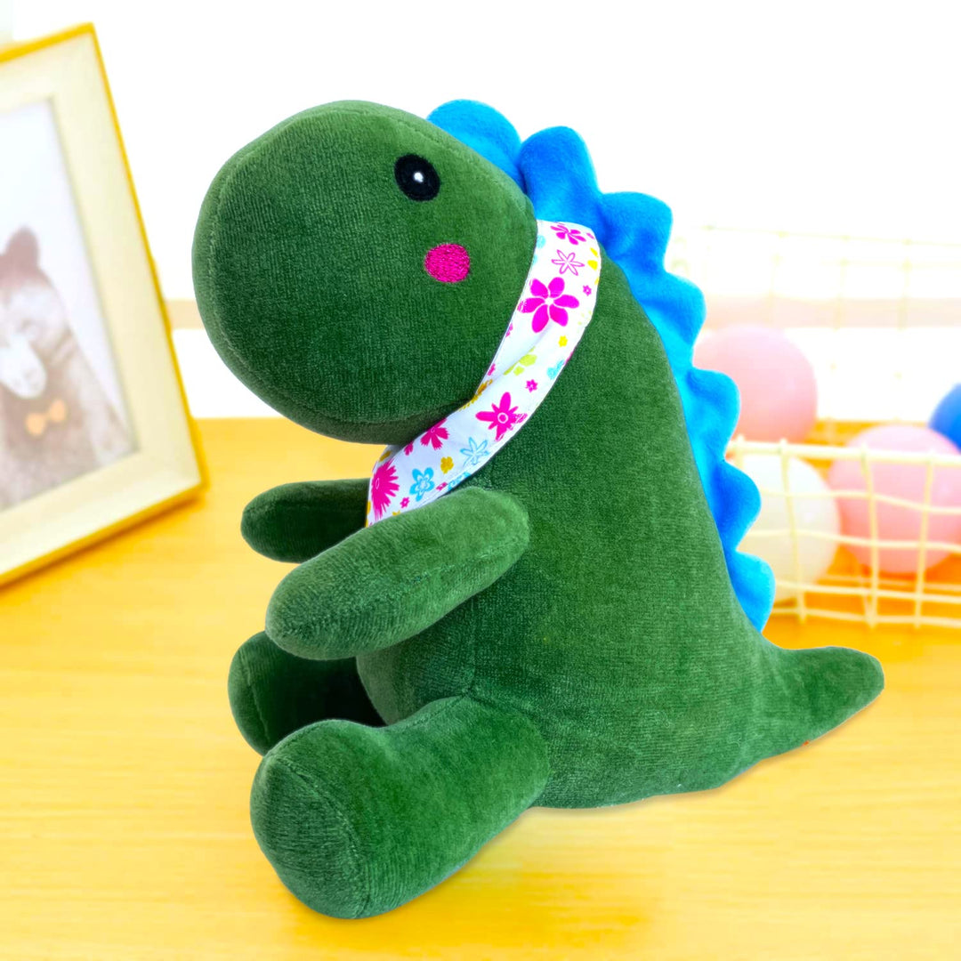 Webby Plush Cute Sitting Dinosaur Stuffed Soft Animal, 25 CM (Green)